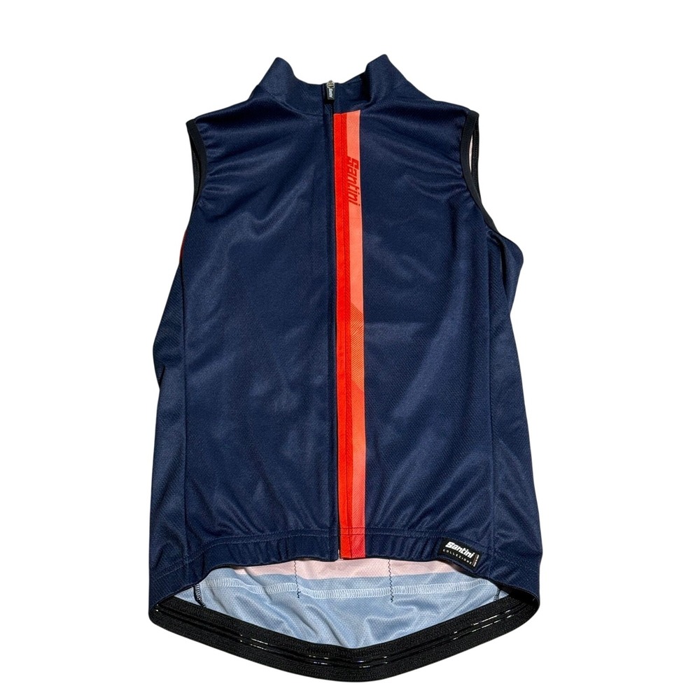 Santini Giada Womens Sleeveless Cycling Jersey Orange Navy Blue XXS FSG75GIADA